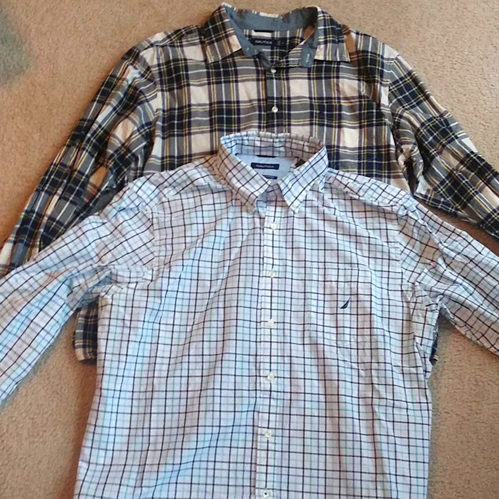 Lot of 2! Nautica Long-Sleeve Button-Down Shirts